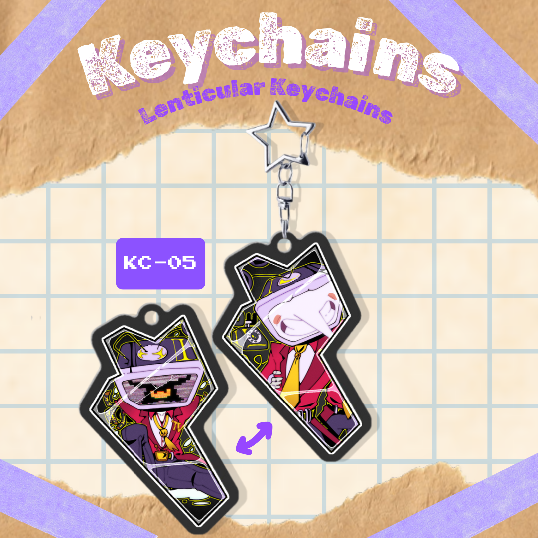 KC-05 "Shadowcrystal Tenna- Deltarune" -  Shaped Lenticular Acrylic Pendant