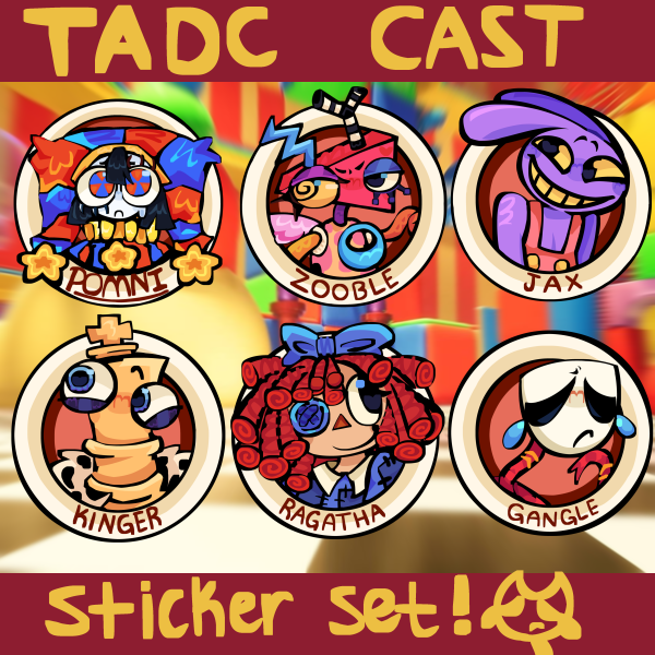 TADC Circus Cast Sticker Set