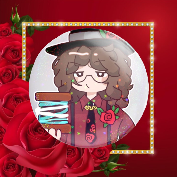 Roseboy with magic thread badge pin