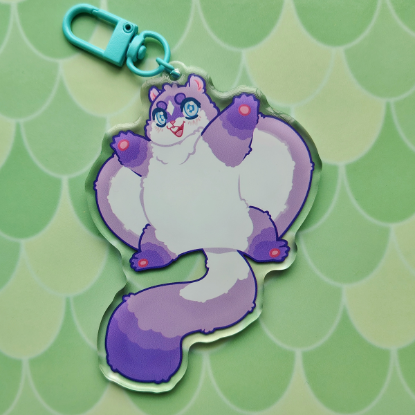 Chat Epoxy Clear Acrylic Keychains