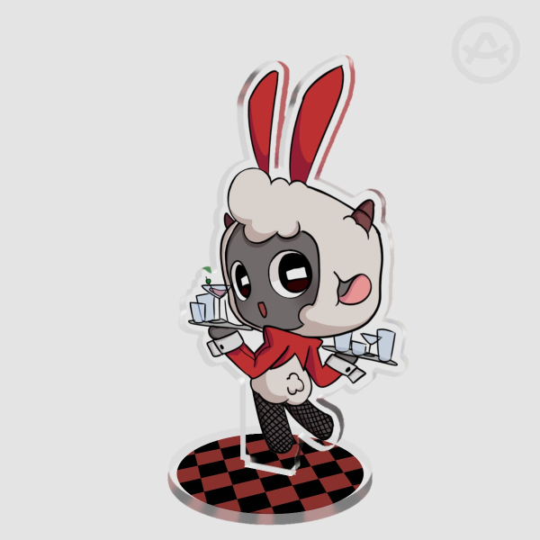 Bunnysuit Lamb Clear Acrylic Standee