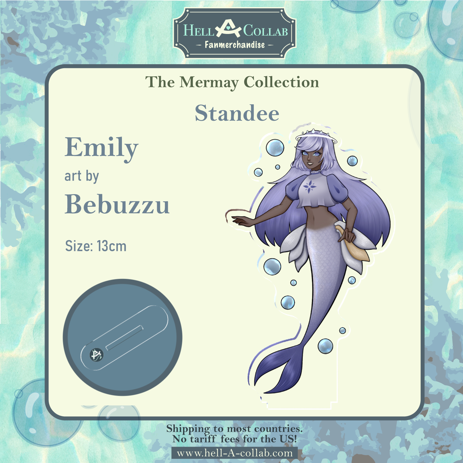 Emily – Clear Acrylic Standee – Hellacollab Mermay