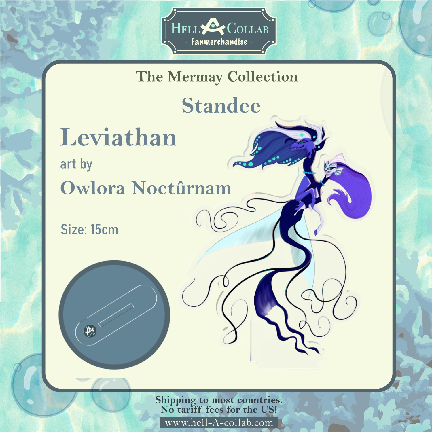 Kelpie Leviathan- Acrylic Standee- Hellacollab Mermay collection