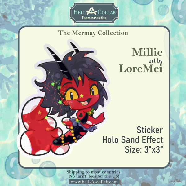 Chibi Millie – Sticker – Hellacollab Mermay Collection