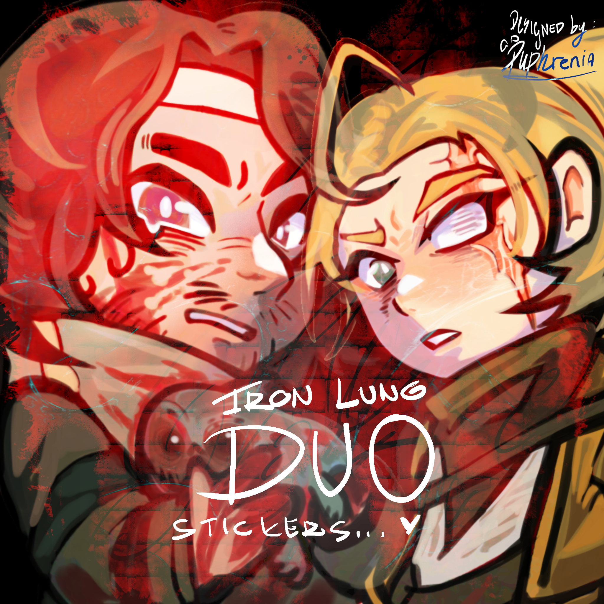 Simon / Convict and Ava from Iron Lung Stickers