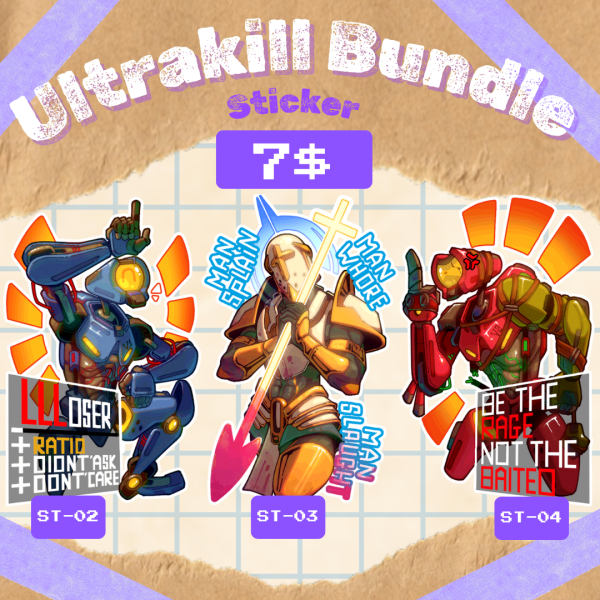 ST-02+03+04 "Ultrakill Bundle" - Die Cut Stickers