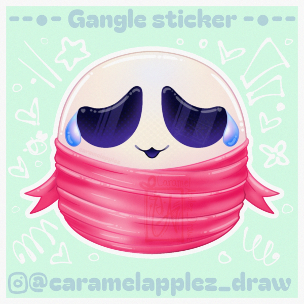Gangle Plush Colored Edge Stickers