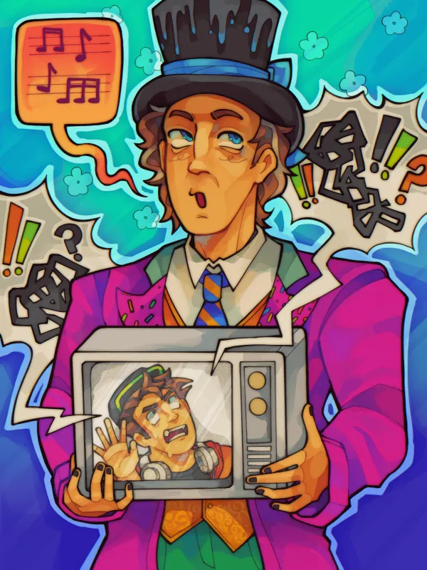 willy wonka + mike teavee Print