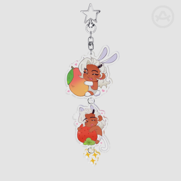 Fruity wiwis Connected Acrylic Keychains Set