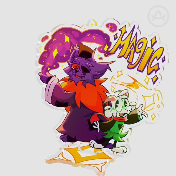 Seam and Ralsei "MAGIC!" Standee