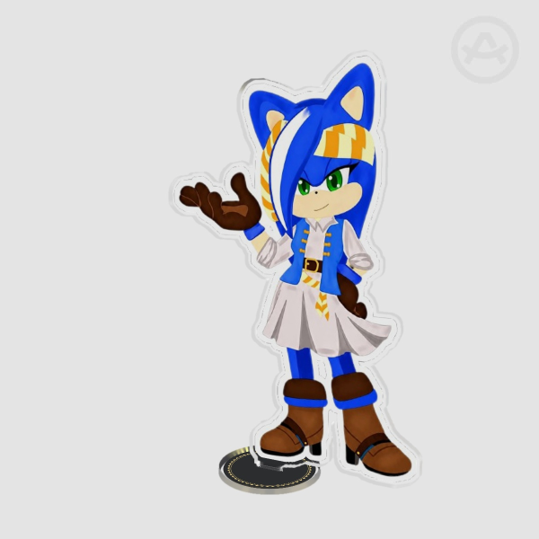 Acrylic standing figure of Sonic The Hedgehog pirate version girl