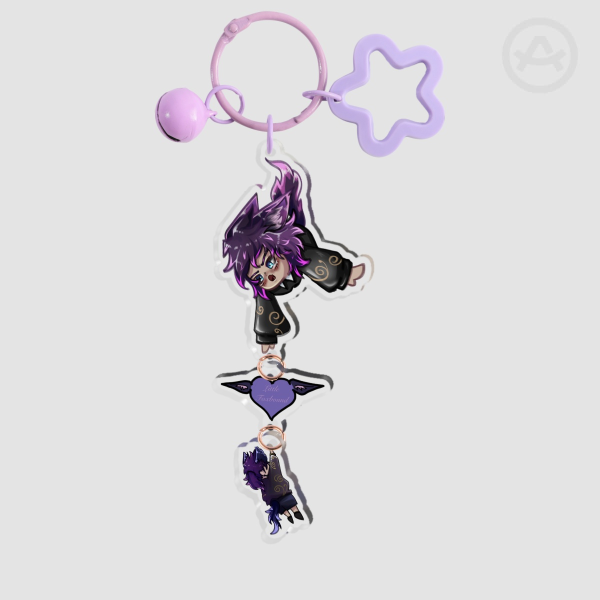 "little foxbound" Chained Keychain