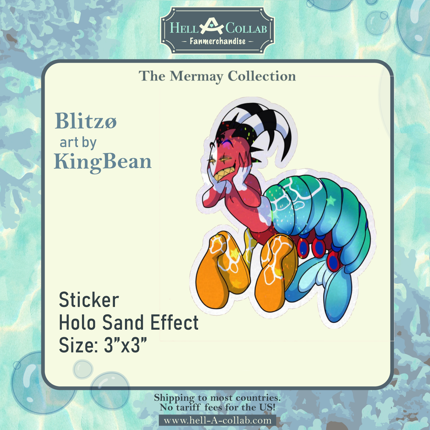 Blitzo - Sticker - Hellacollab Mermay Collection