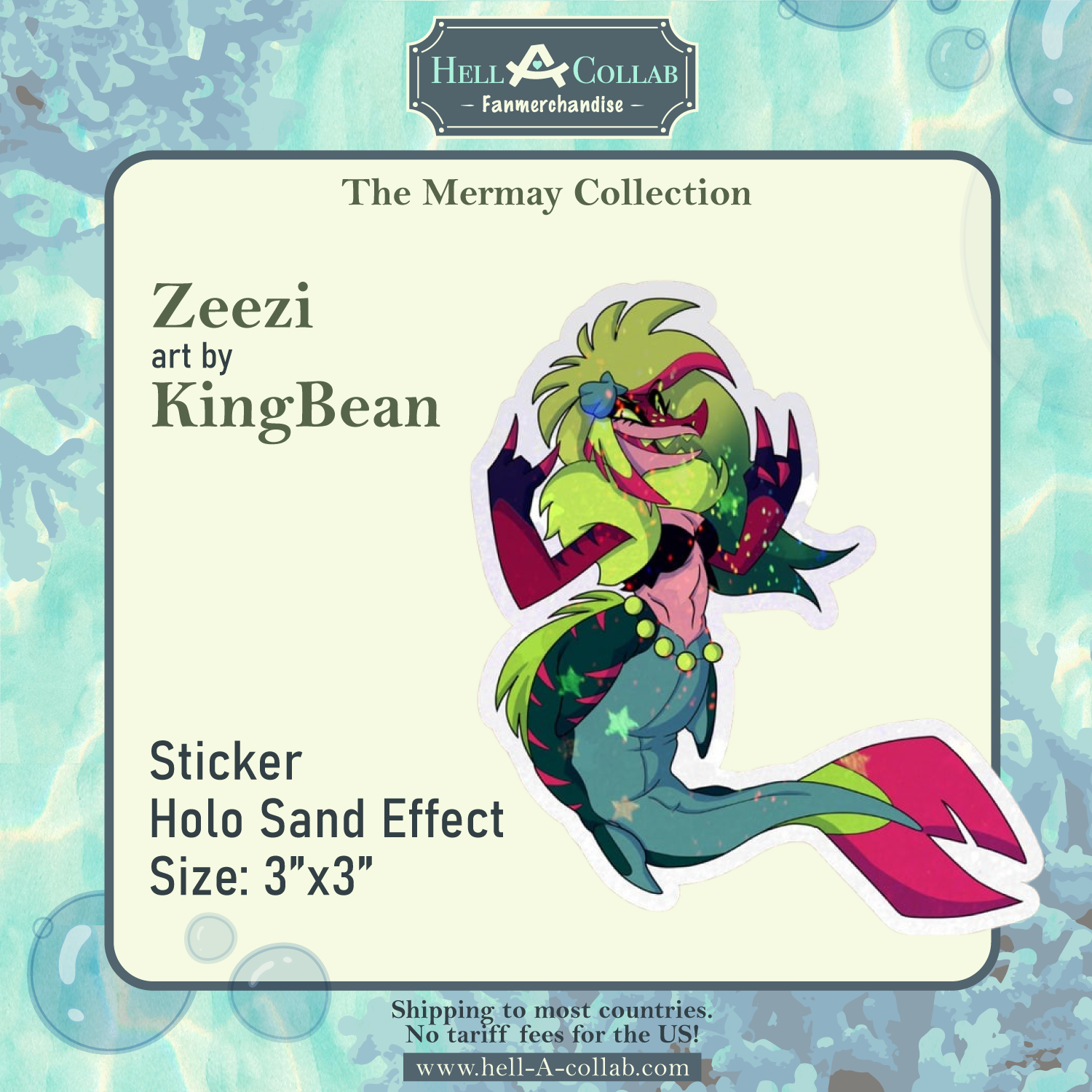 Zeezi - Sticker - Hellacollab Mermay Collection