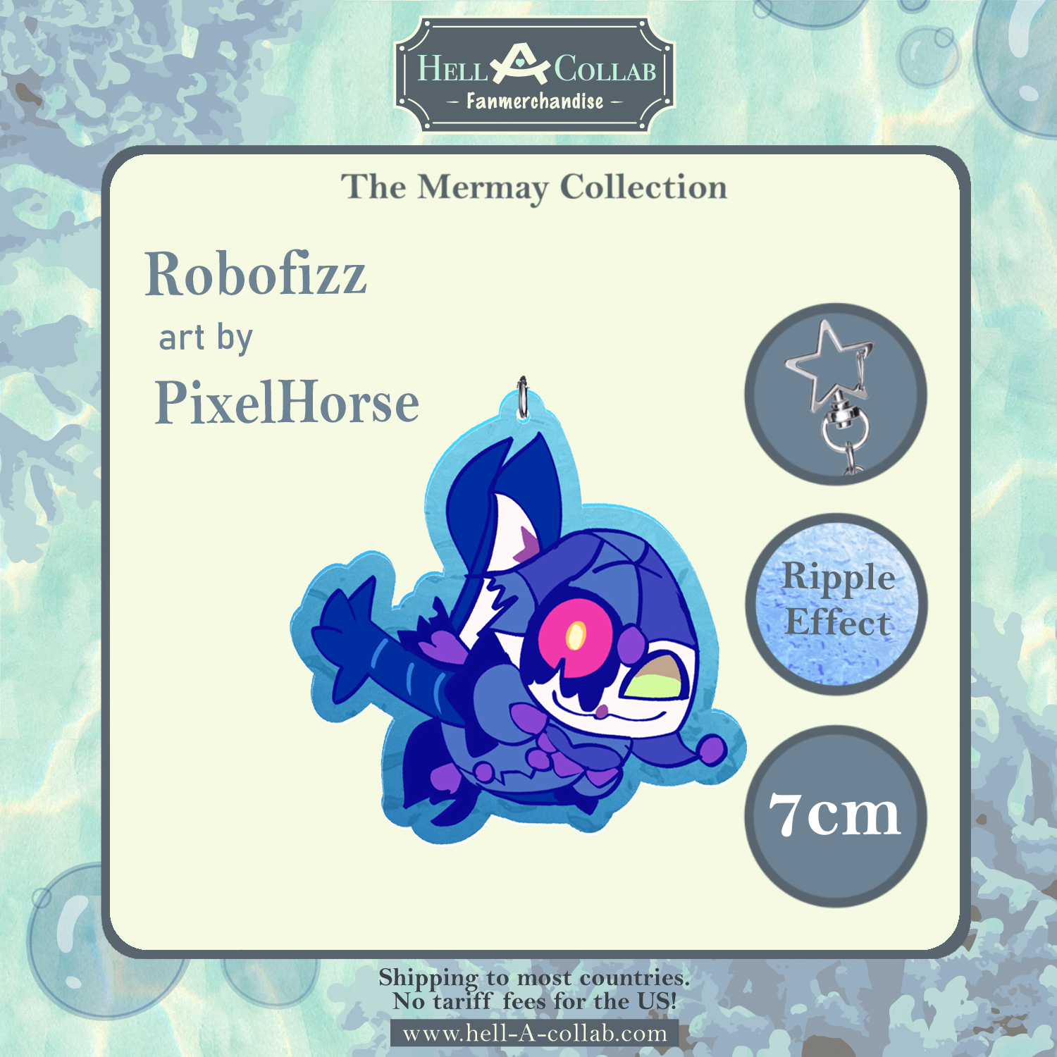 Robofizz Keychain Hellacollab Mermay Collection