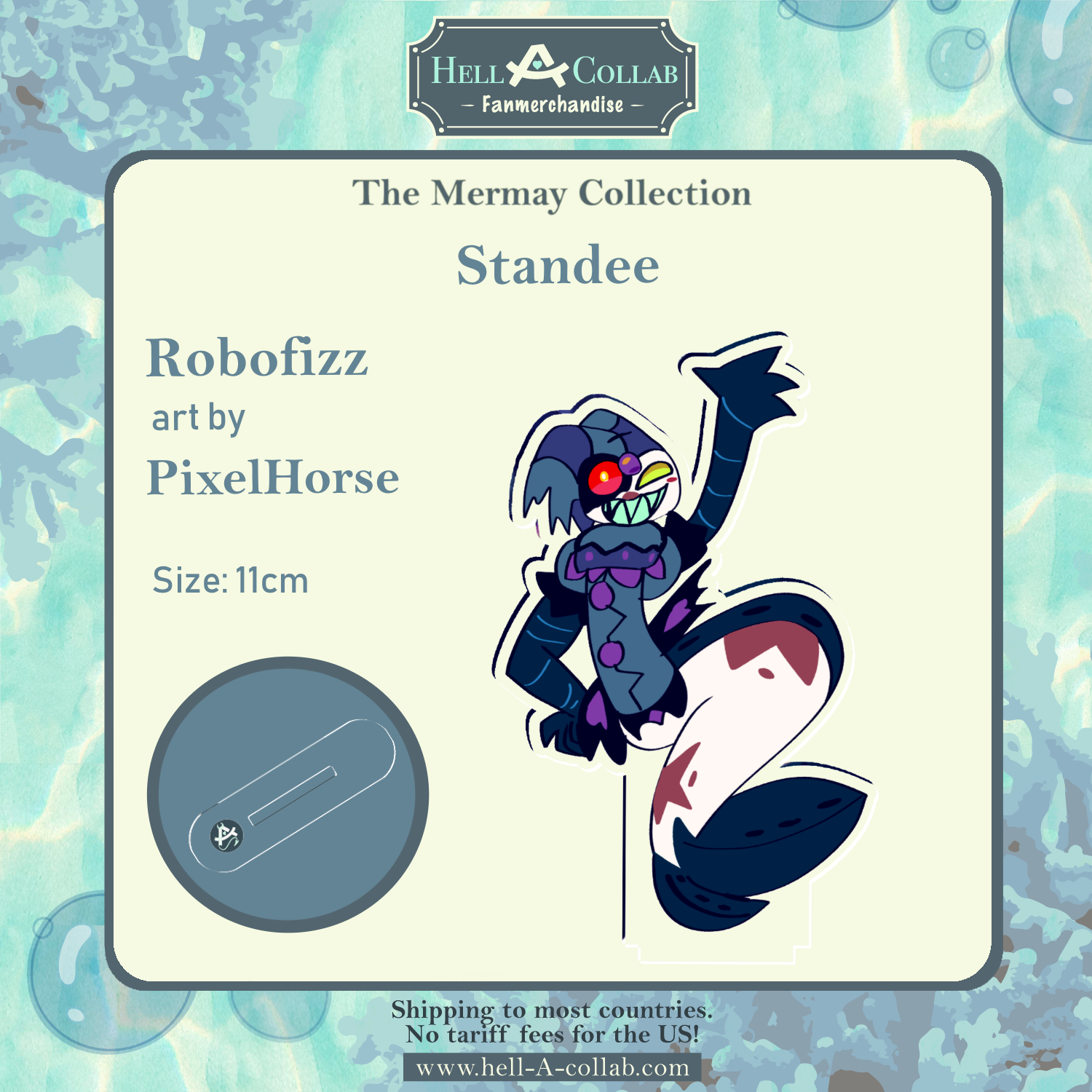Robofizz Standee Hellacollab Mermay Collection