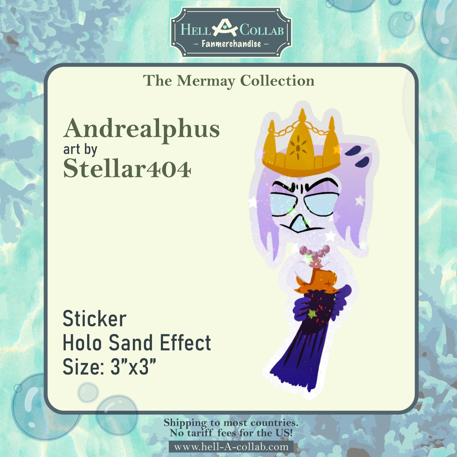 Andrealphus Die Cut Sticker | Hellacollab Mermay