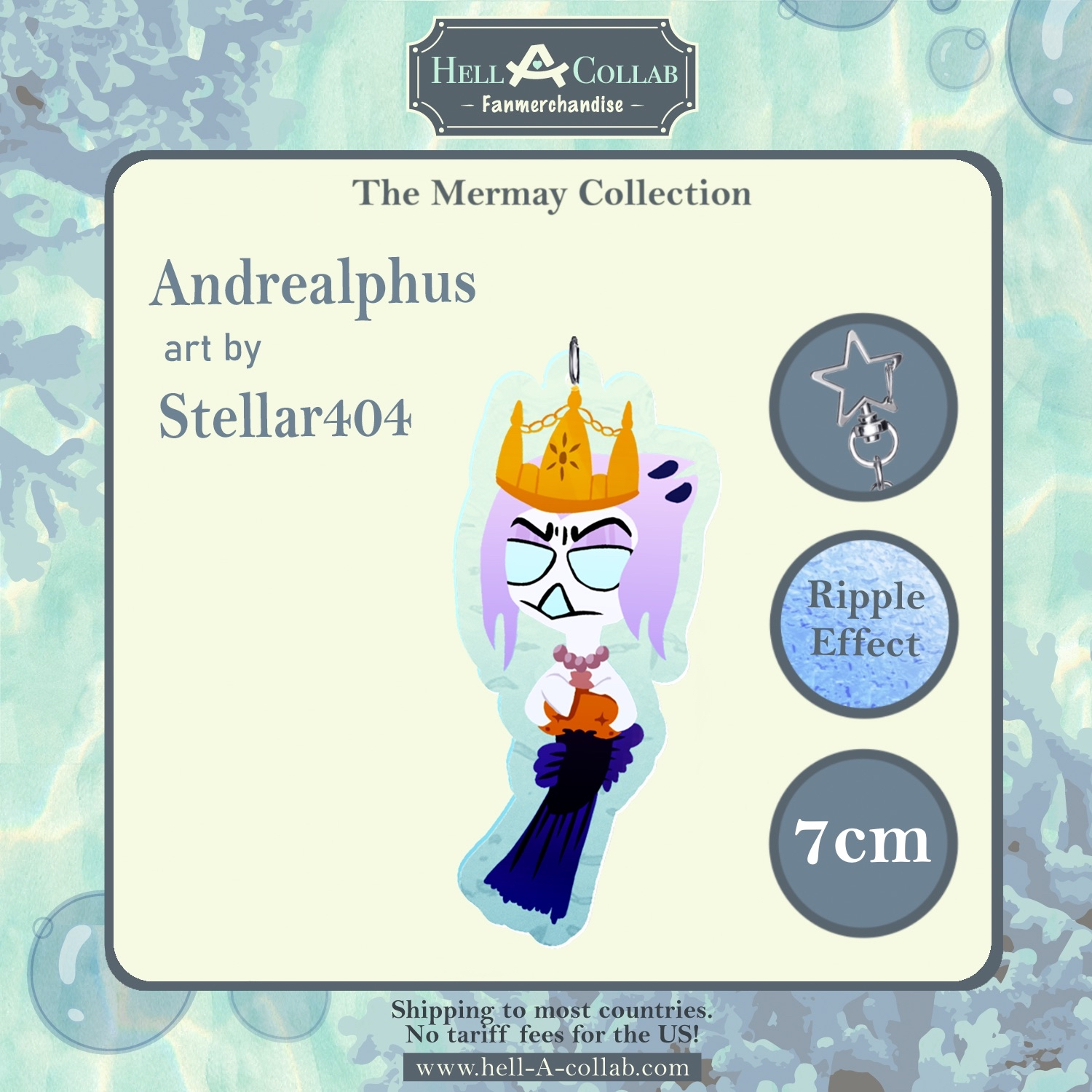 Andrealphus Ripple Acrylic Keychain | Hellacollab Mermay