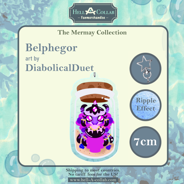 Belphegor Ripple Acrylic Keychains Hellacollab MerMay collection