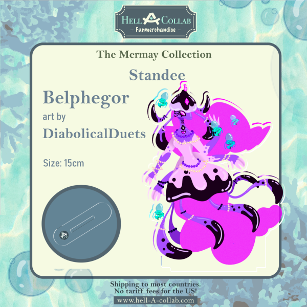 Belphegor Clear Acrylic Standee Hellacollab MerMay collection