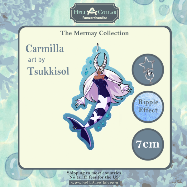 Carmilla Carmine || Ripple Acrylic Keychains || Hellacollab Mermay Collection