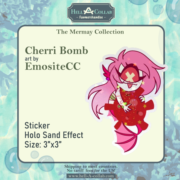 Cherri Bomb Hell-A-Collab Mermay Sticker
