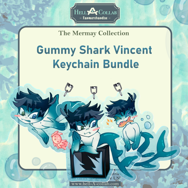 Gummy Shark Vincent Ripple Keychain Bundle