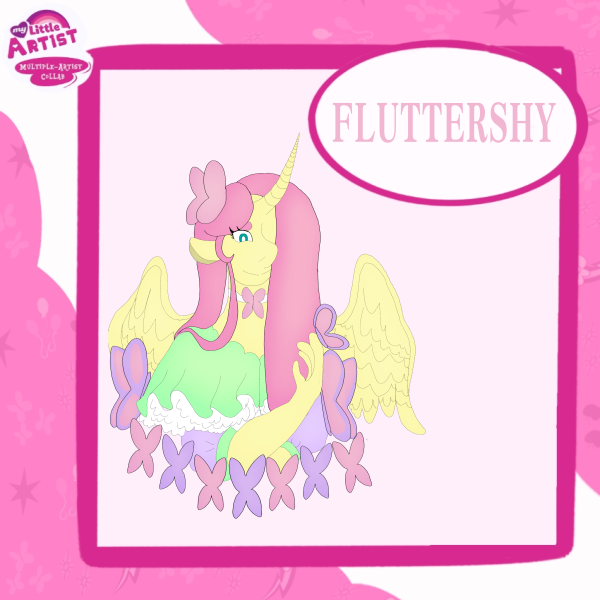 MLP Collab: Fluttershy the Princess of Kindness Colored Edge Die Cut Stickers