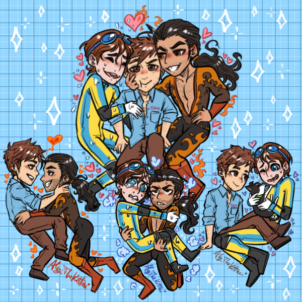 WaterMechaBae Keychains set