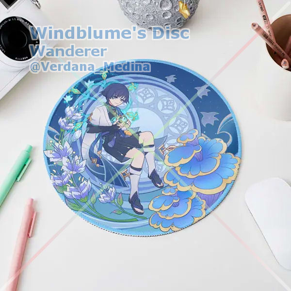 Wanderer Windblume Round Mouse Pad