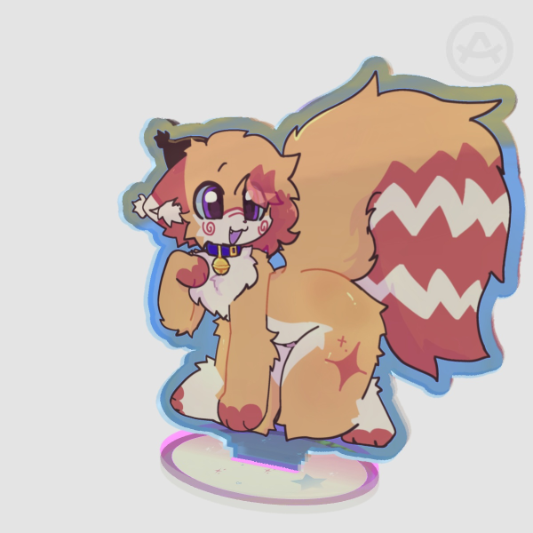 Straw Rainbow Acrylic Standees