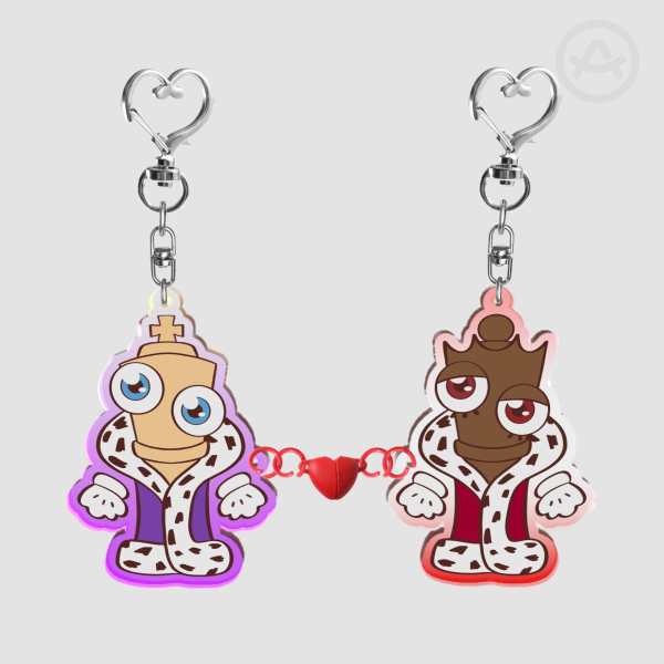 Kinger and Queenie Magnetic Keychains