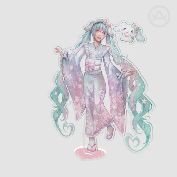 Miku x Cinnamoroll Yume Sakura Ver. Standee