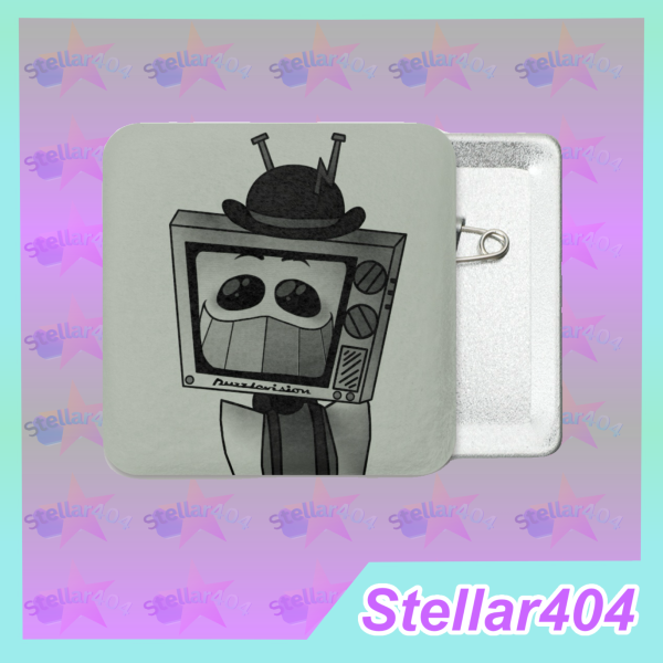 Mr. Puzzles Mono Square Plush Badges