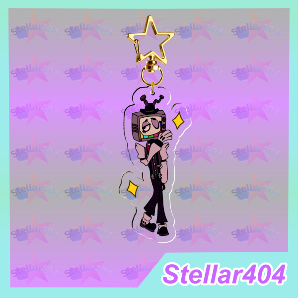 Mr. Puzzles Clear Acrylic Keychain