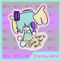 Harper's Reminders: Brush Your Hair! Die Cut Sticker