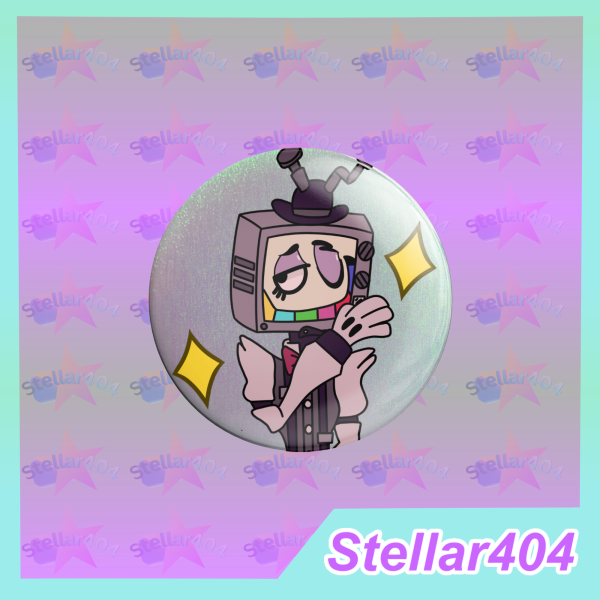 Mr. Puzzles Brushed Rainbow Holographic Badge