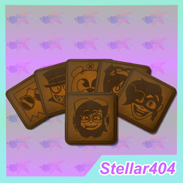 Villainous "Main Cast" Chocolate Ice Cream Square Set