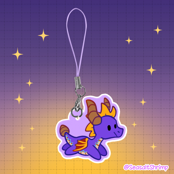 Spyro flying - Phone charm