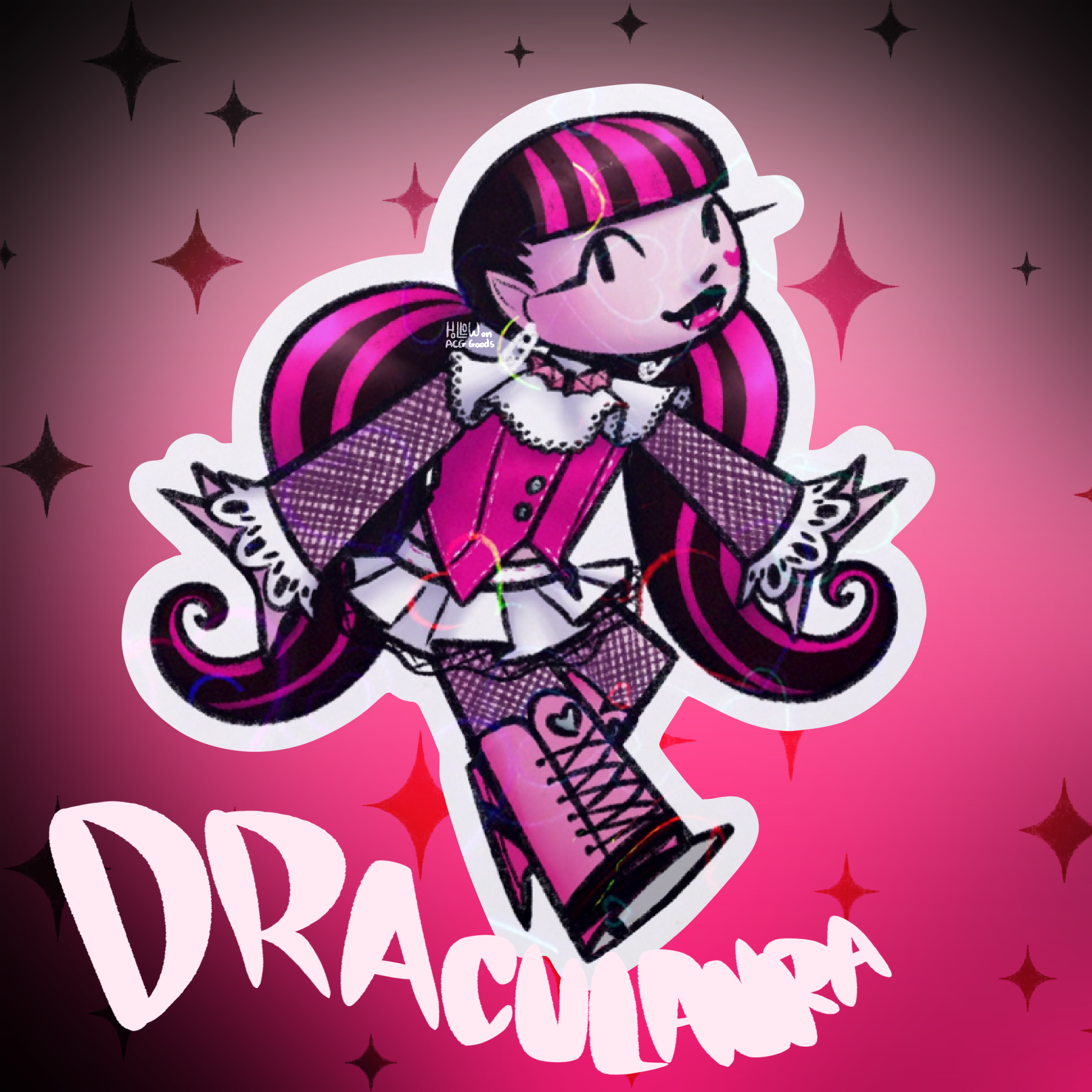Draculaura MH G1 Holo Heart Sticker
