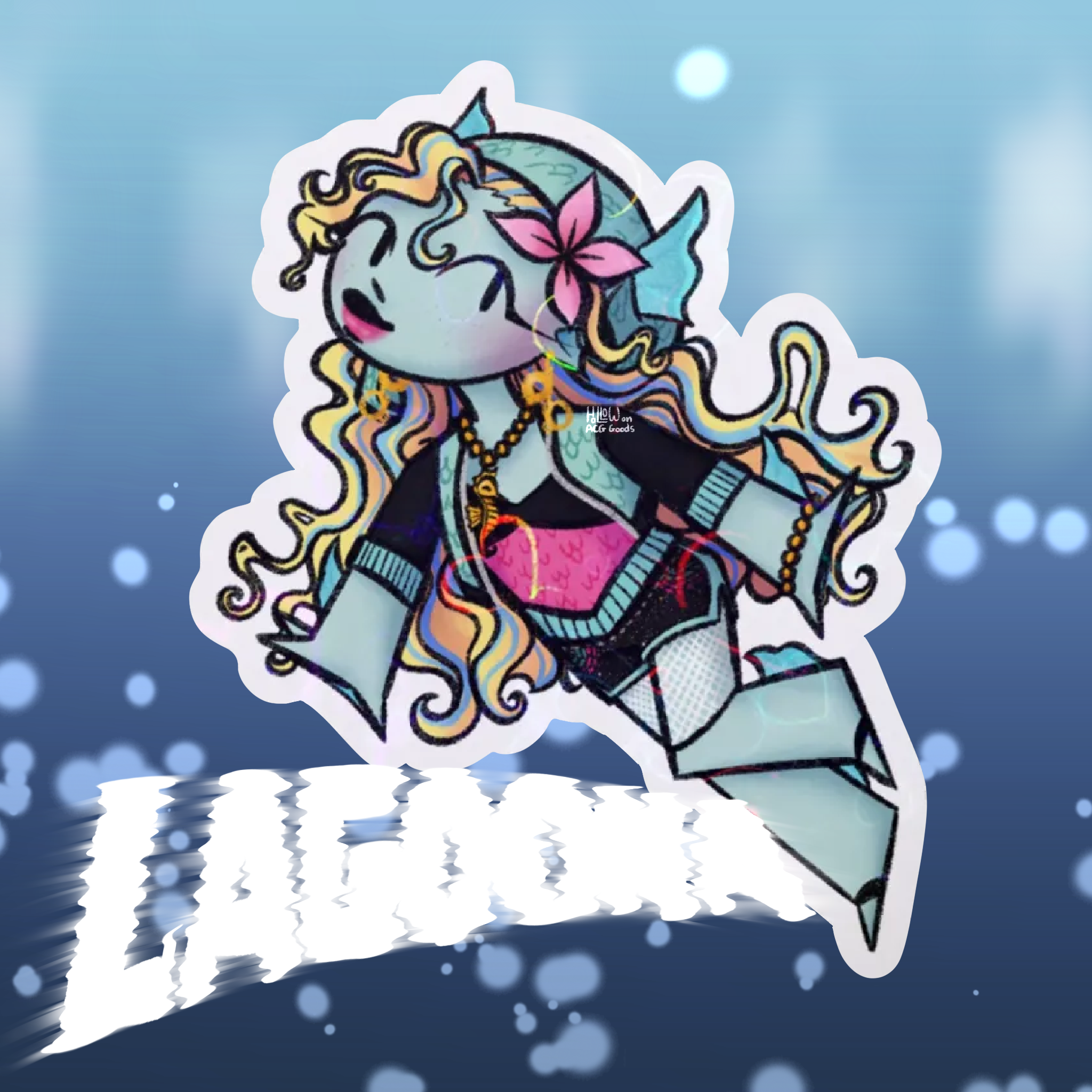 Lagoona MH G1 Holo Heart Sticker