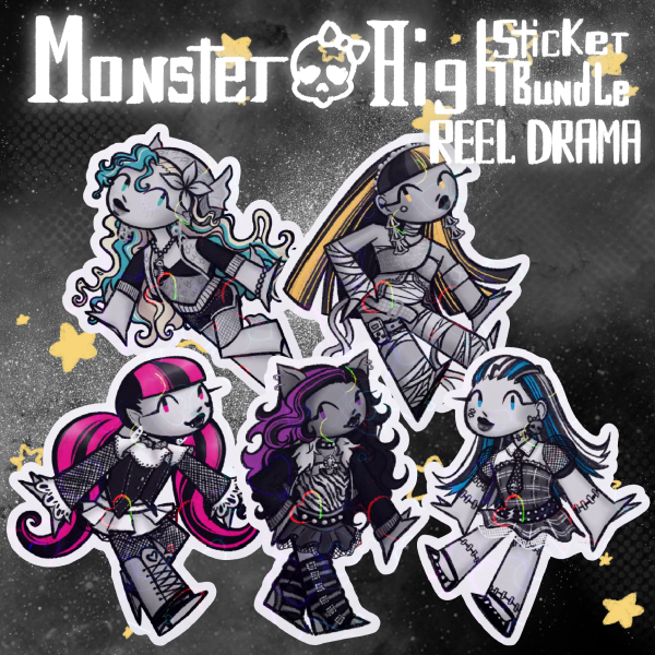 Monster High Reel Drama Sticker Main 5 Set