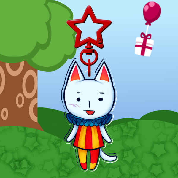 Double Sided Blanca Animal Crossing Keychain