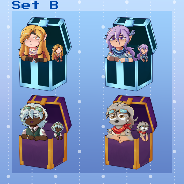 Wynncraft loot chest Keychains Set B