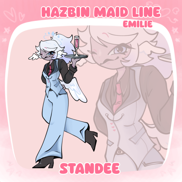 Emily Hazbin Maid Line COMM Clear Acrylic Standees
