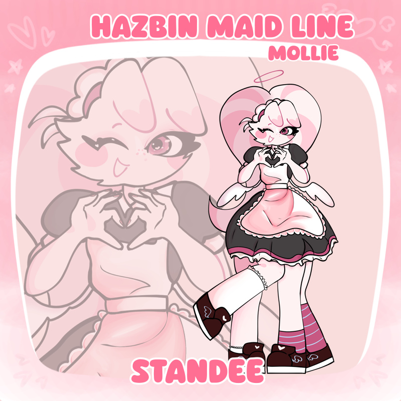 Mollie Hazbin Maid line Commmm Clear Acrylic Standees