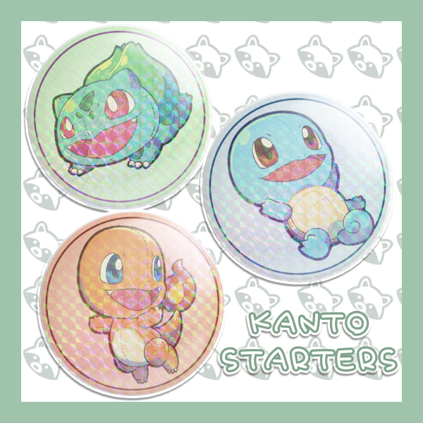 Kanto Starters Pins