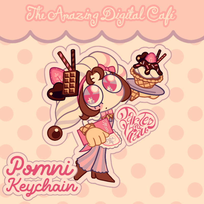 THE AMAZING DIGITAL CAFÉ ♡ Pomni Keychain by Miel - ACGGOODS