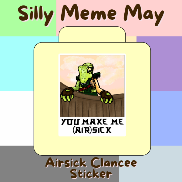 (SILLY MEME MAY) Lego Ninjago Airsick Clancee - Sticker