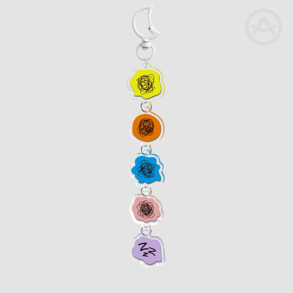 Tomodachi Life bubbles connecting keychain - Event, Friendship, Sadness, Love, Dream